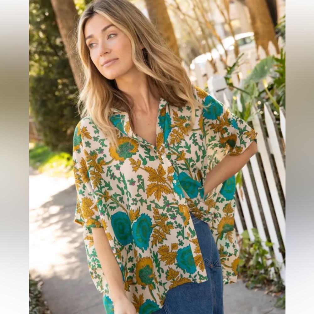 NATURAL LIFE Kelly oversized button down